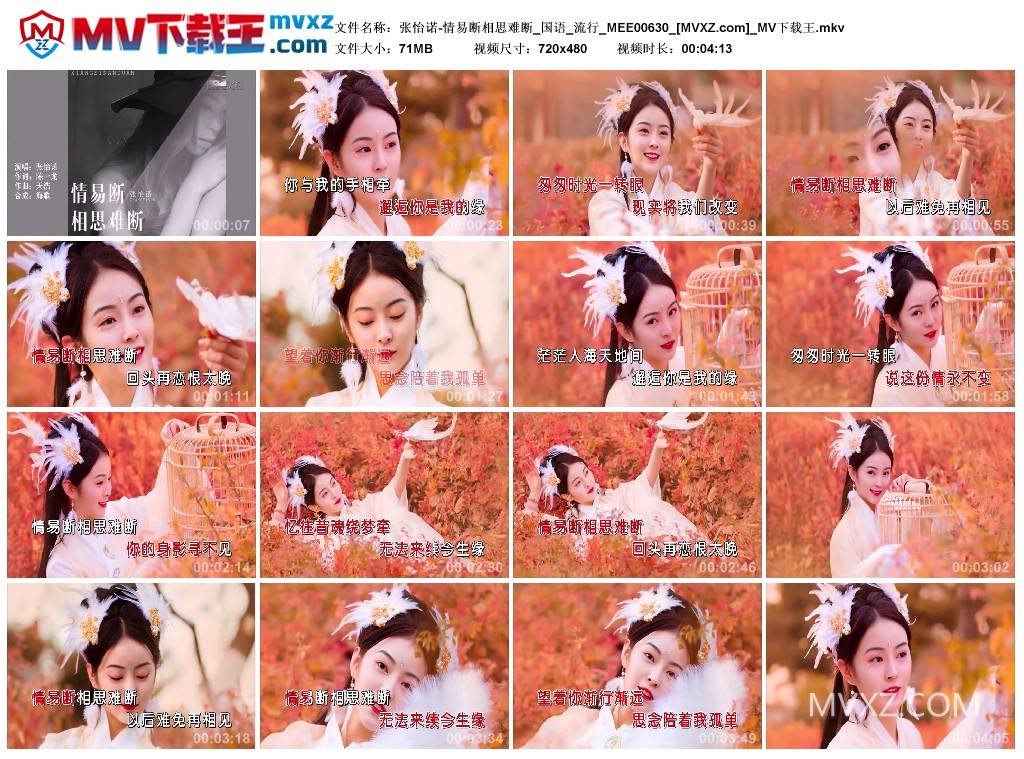 张怡诺-情易断相思难断_国语_流行_MEE00630